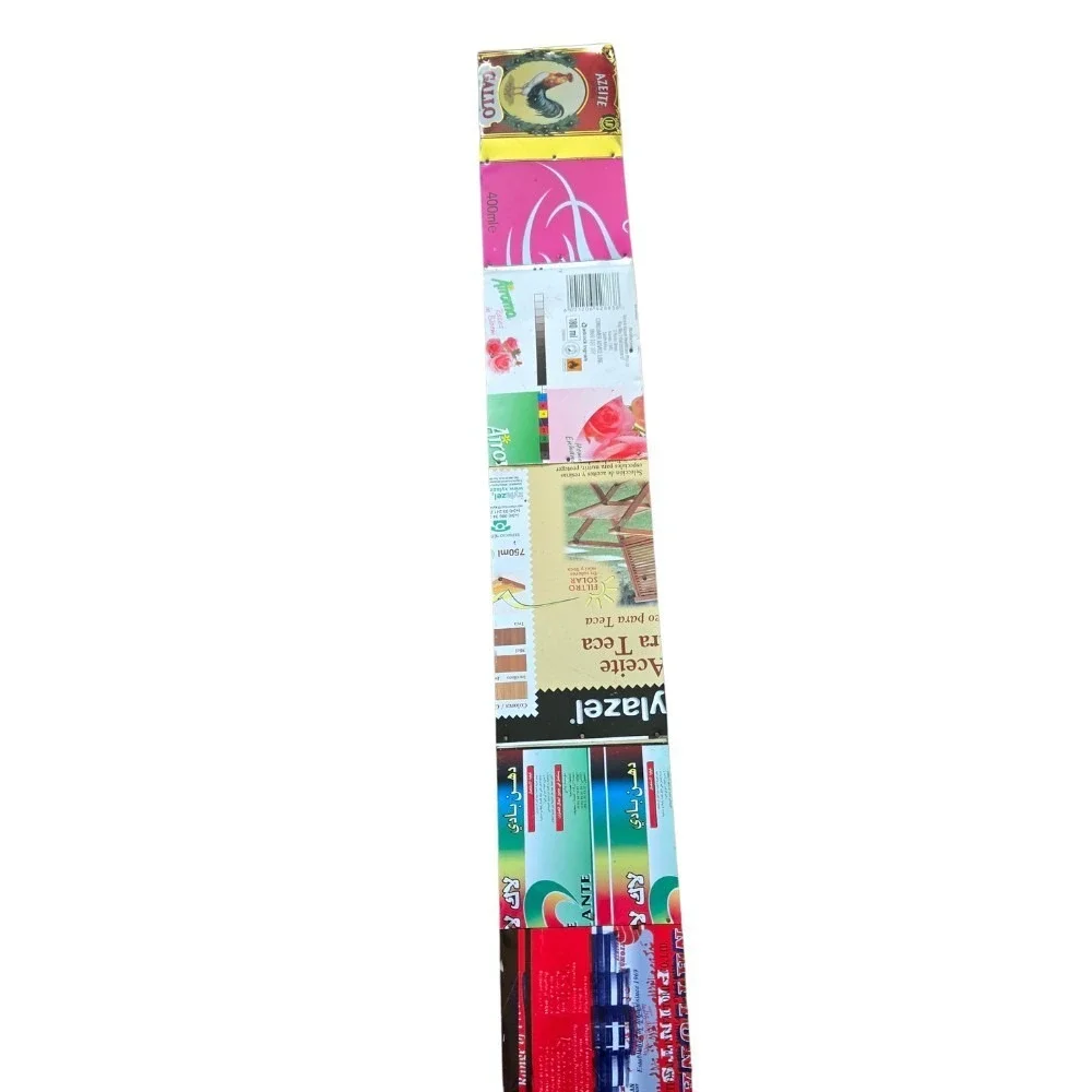VTG Wood Mail Magazine Holder Decoupage Metallic Pop‎ Art Eclectic Funky Bright